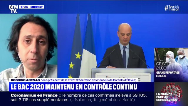 Confinement: le bac en contrôle continu est la meilleure des solutions , d'après Rodrigo Arenas, co-président de la FCPE