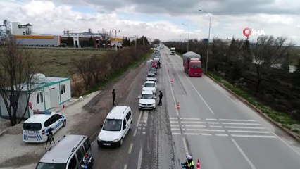 Konya'ya giriş çıkışlarda sıkı Korona virüs denetimi