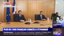 Les images d'Emmanuel Macron au centre de crise du quai d'Orsay, qui organise le rapatriement des Français bloqués à l'étranger