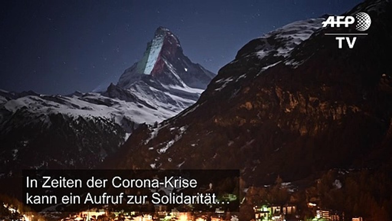 Corona-Krise: Botschaft der Hoffnung vom Matterhorn
