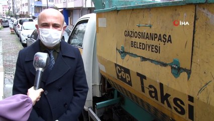 Gaziosmanpaşa’da 65 yaş üstü vatandaşların çöpleri kapılarından alınıyor