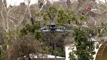 Polis, drone ile vatandaşları uyarmaya devam ediyor