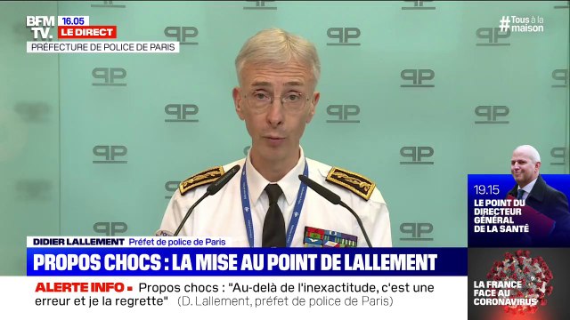 Après ses propos chocs, Didier Lallement veut dire son profond respect pour l'engagement des forces de sécurité et des secouristes