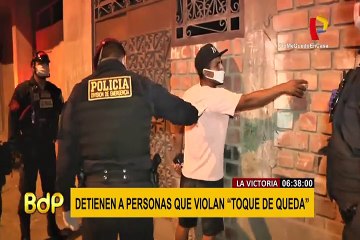 Detienen a personas que violan el toque de queda en La Victoria y en SJL