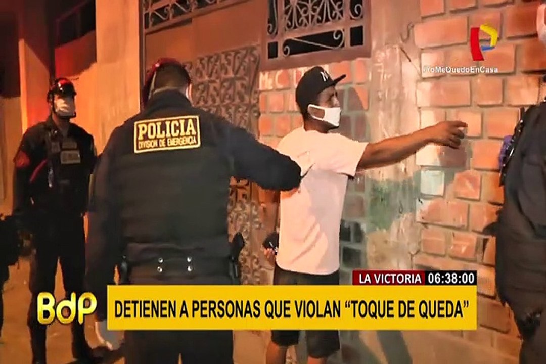 Detienen a personas que violan el toque de queda en La Victoria y en SJL