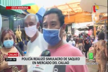Policía realizó simulacro de saqueo en mercado del Callao