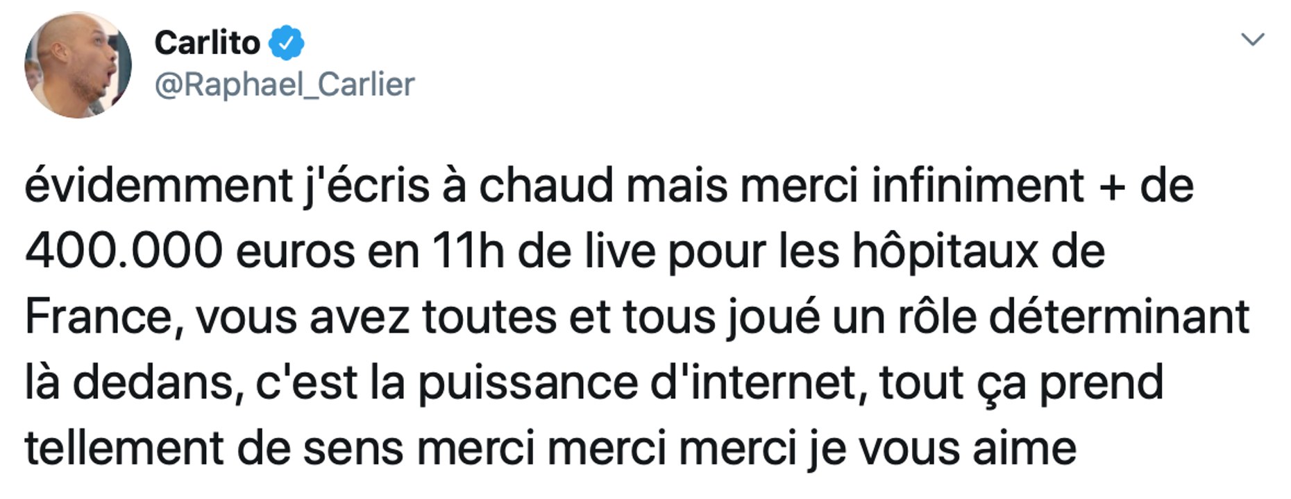 Les youtubeurs "Mcfly et Carlito" récoltent 400 000 €  de dons pour le  personnel soignant !