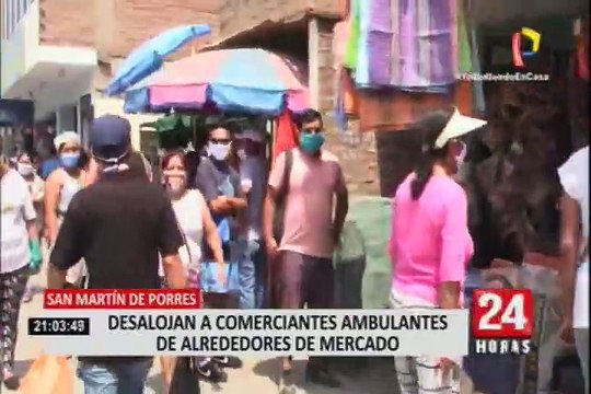 SMP: desalojan a comerciantes ambulantes de alrededores de mercado