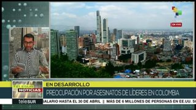 Preocupa en Colombia aumento de violencia contra líderes sociales