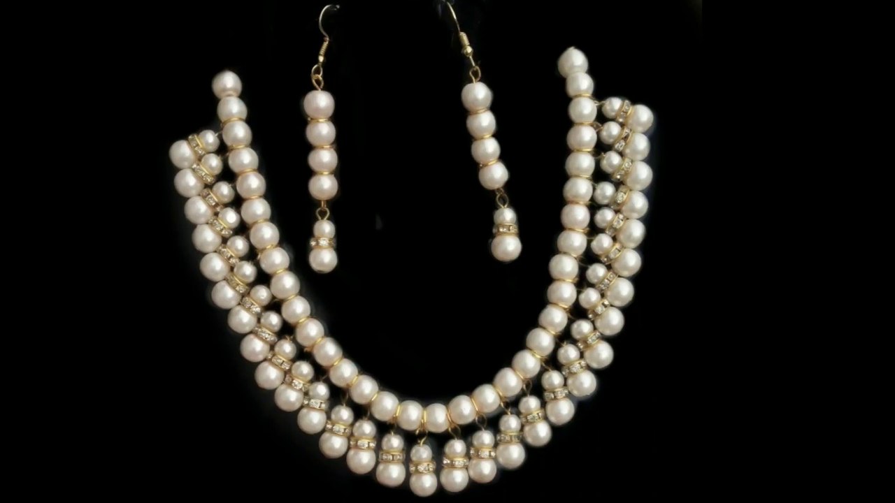 How to make beaded necklace set | Handmade jewellery #Preeticreationsdda