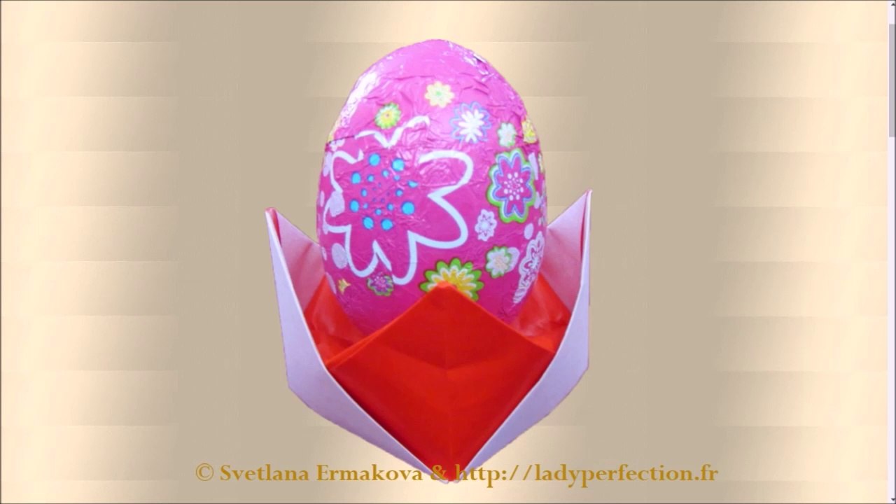 Origami facile :  Coquetier