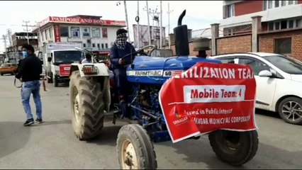 Download Video: Trucks spray streets with disinfectant in Jammu and Kashmir amid coronavirus lockdown