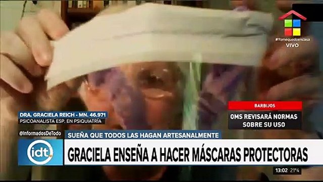 Informados de todo | Graciela enseña a hacer máscaras protectoras caseras