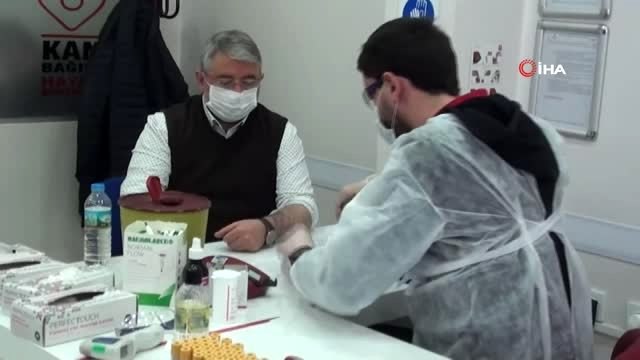 Protokol üyeleri kan bağışı için seferber oldu