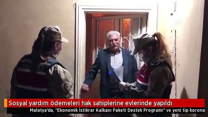 Sosyal yardım ödemeleri hak sahiplerine evlerinde yapıldı