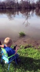 Siblings Use Encouragement to Catch Fish