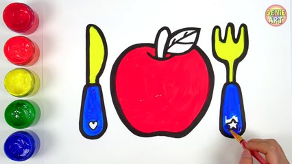 Fun Glitter Cutlery Drawing & Coloring for Kids ✨ | GENiEART