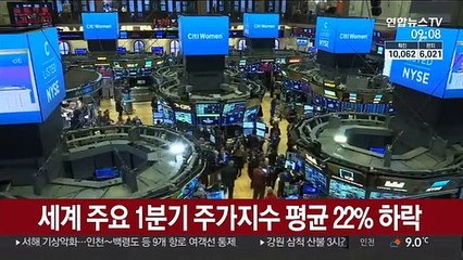 세계 주요 1분기 주가지수 평균 22% 하락