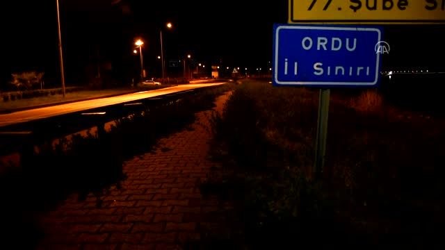 Ordu'da araç giriş çıkışları durduruldu