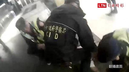 中市KTV酒後互嗆還作勢掏傢伙 快打警趕抵壓制法辦 (警方提供)