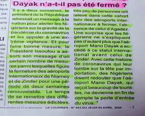 Revue Presse Labari Zarma 03 Avril