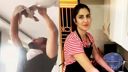 Скачать видео: Lovebirds Vicky Kaushal And Katrina Kaif CLEANING The House