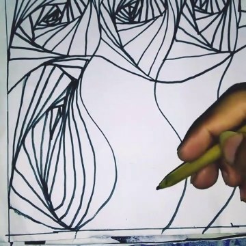 Daily Line Illusion / Prodigious 3D Pattern / Satisfying Spiral Drawing / Art Therapy / how to draw 3d pattern / easy drawing / how to draw spiral drawing