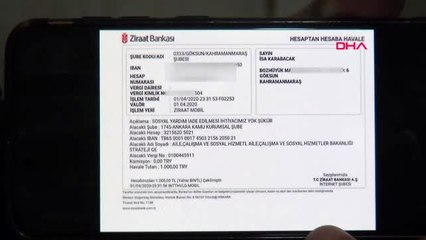 KAHRAMANMARAŞ Sosyal yardım parasını Milli Dayanışma Kampanyası'na bağışladı