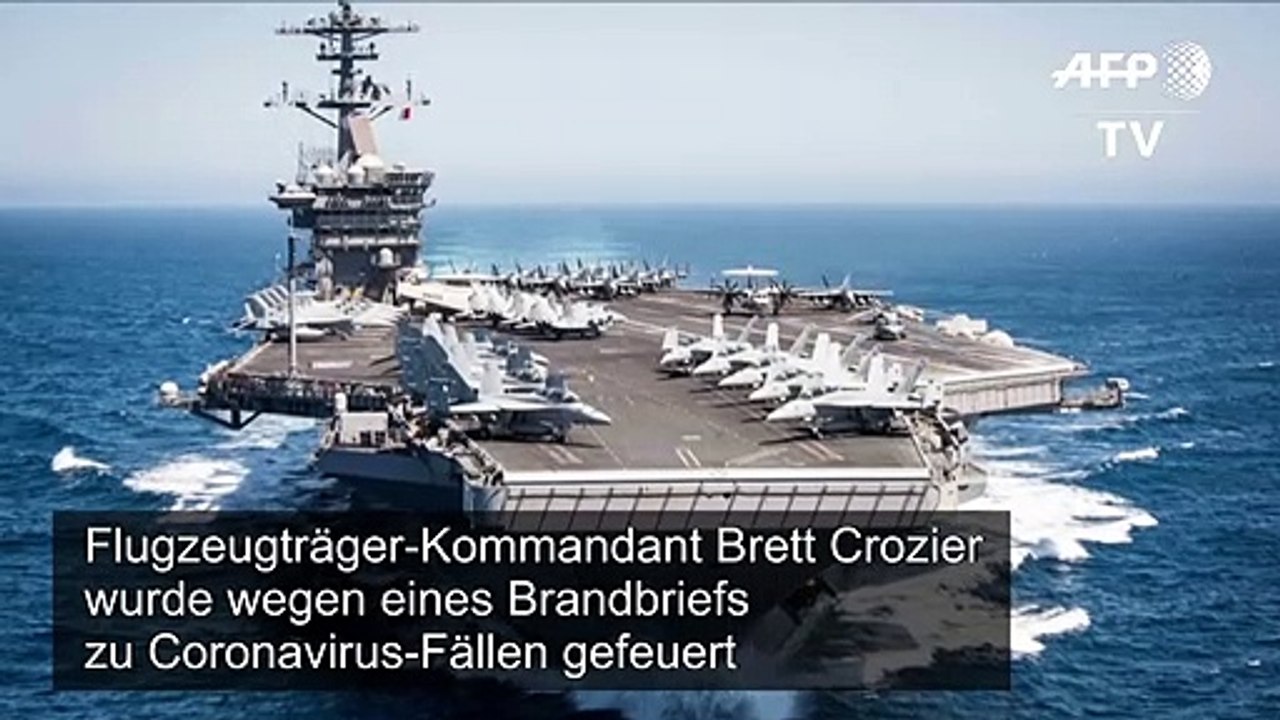 "USS Theodore Roosevelt": Besatzung feiert gefeuerten Kapitän