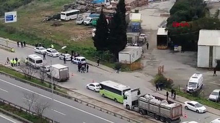 Tuzla D-100'deki araç kuyruğu havadan görüntülendi