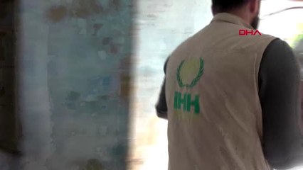 HATAY İHH'dan, İdlib'te 4 odalı evde yaşayan 42 yetime yardım yapıldı