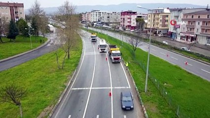 Şehir giriş çıkışları yasaklandı, Bursa'da yollar tırlara kaldı