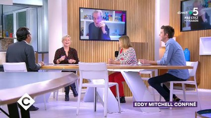 "C à vous" : Le duplex d'Eddy Mitchell perturbé par son chat