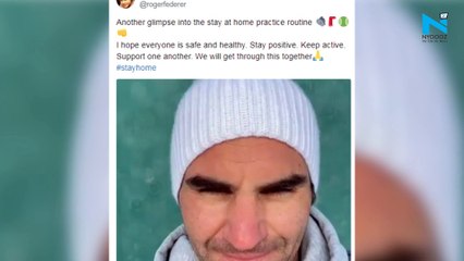 Watch, Roger Federer gives a glimpse of his home workout