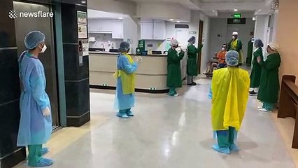 Uplifting moment Covid-19 patient returns home after overcoming illness