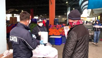 Trakya'da pazar ve marketlere vatandaşlar maskeyle geldi