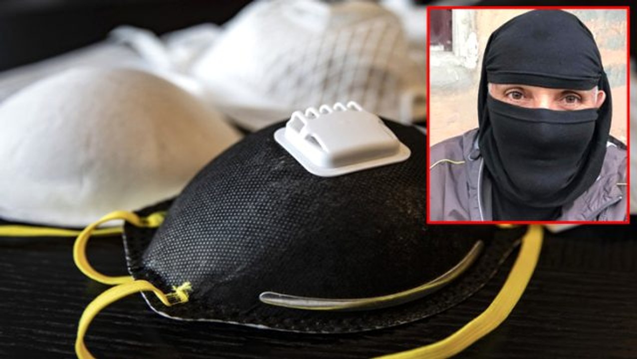 "Maskeler pahalı" dedi, satın aldığı iç çamaşırından maske yaptı