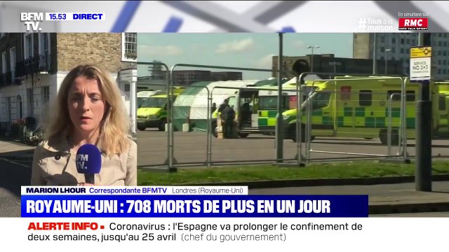 Coronavirus: au Royaume-Uni, 708 morts en 24 heures