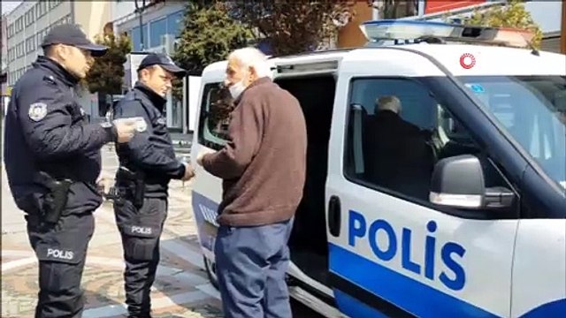 Yaşlı vatandaş ile polis arasında ilginç diyalog