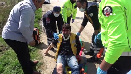 Tokat’ta kalp krizi geçiren hastayı taşıyan ambulans devrildi:  4 yaralı