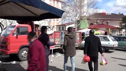 Gelen geri döndü, pazara maskesiz gelenler alana alınmadı