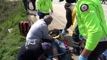 Tokat'ta kalp krizi geçiren hastayı taşıyan ambulans devrildi: 4 yaralı