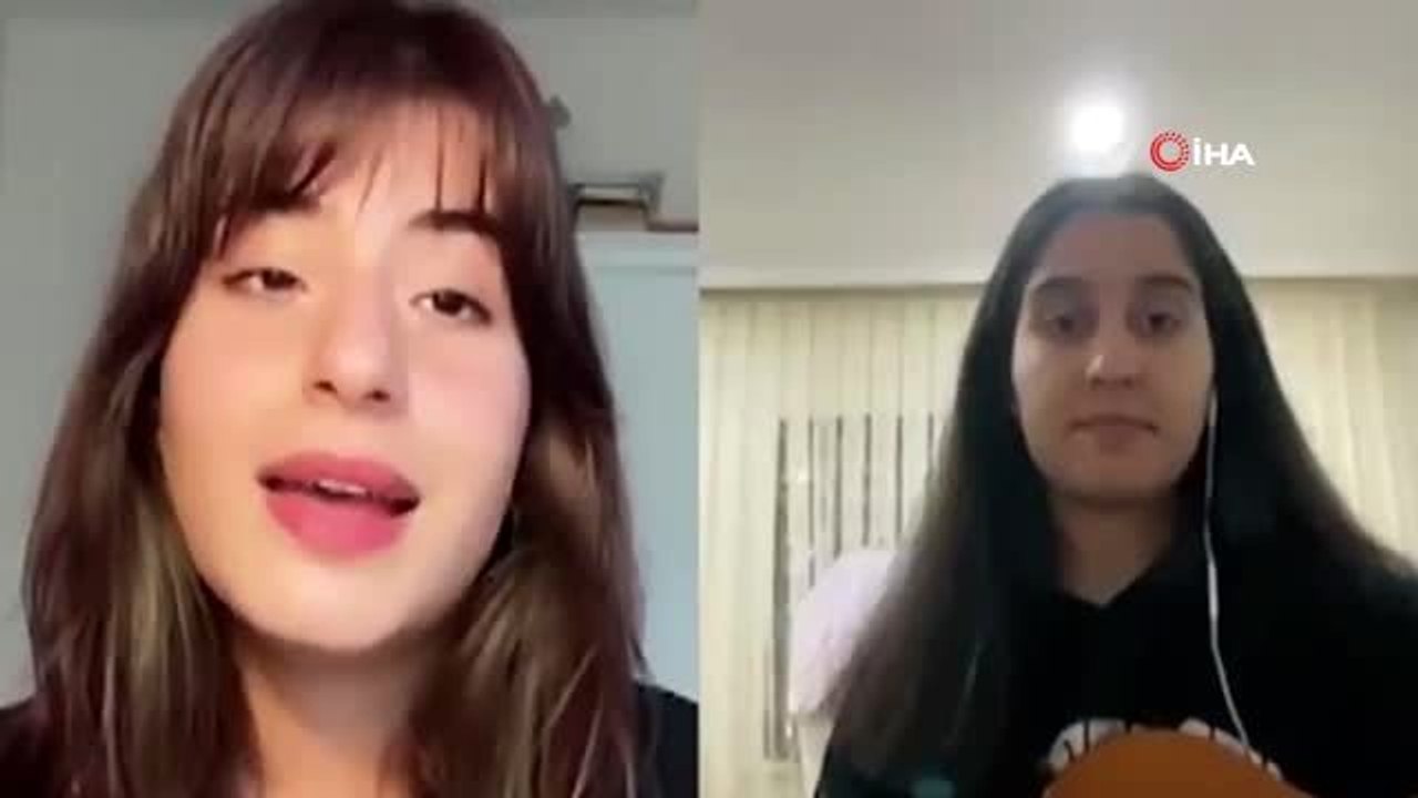 Liselilerden "Çayır Çimen geze geze" türküsüyle evde kal çağrısı