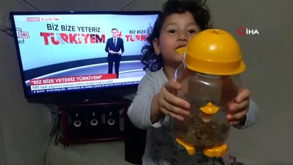 Kumbarasındaki paralarını yardım kampanyasına bağışlayacak