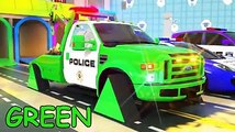 Garbage Truck  Fire Truck  Police Truck with Soccer Ball Tires And Play Doh Street Vehicles For Kids