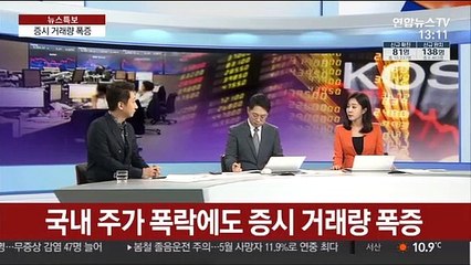 [뉴스특보] 국내 주가 폭락에도 증시 거래량 폭증
