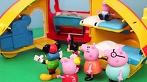 Kids Toy Videos US - Mickey Mouse Clubhouse Camper Takes Peppa Pig and Daddy Pig with Minnie Mouse Camping