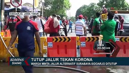Cegah Persebaran Corona, Warga Tutup Jalan Alternatif Surabaya dengan Sidoarjo