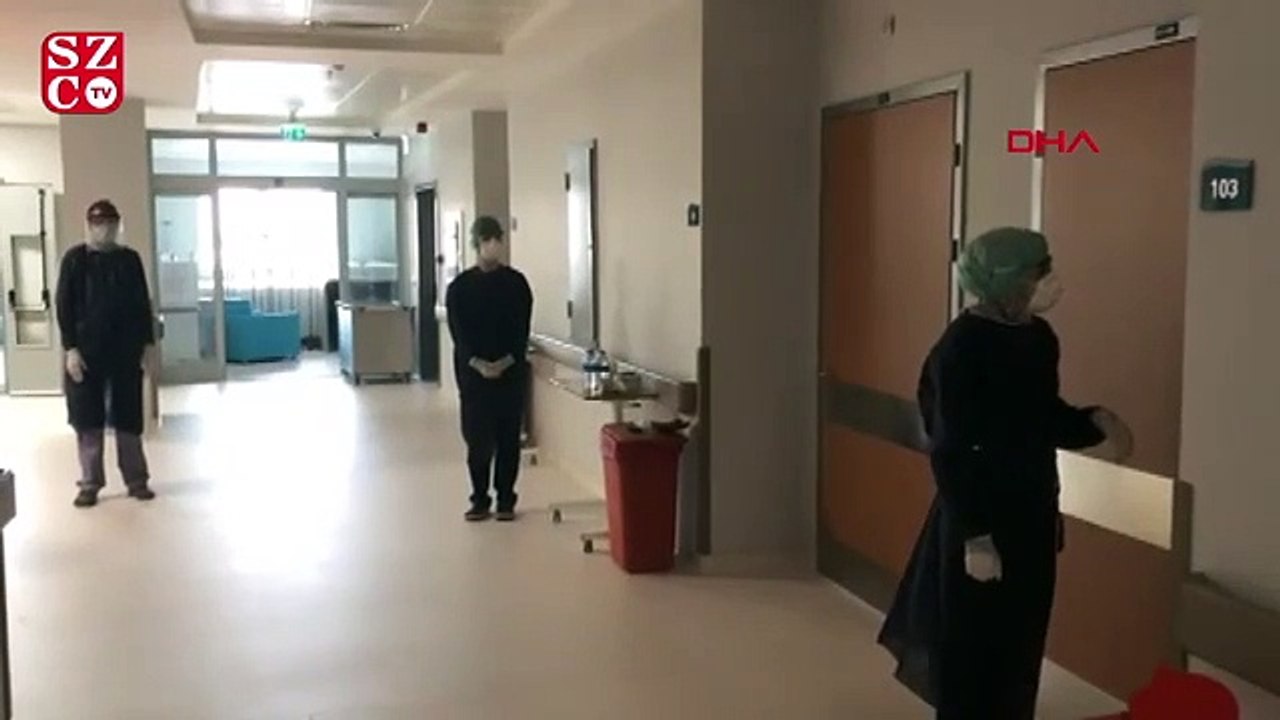 Corona virüs tedavisi tamamlanan hasta, alkışlarla taburcu edildi