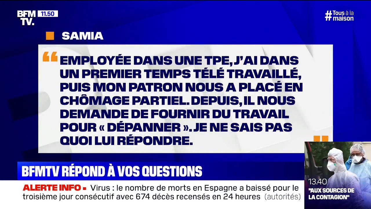 Notre patron nous a placé en chômage partiel puis nous demande de fournir du travail "pour dépanner". Que lui répondre ?